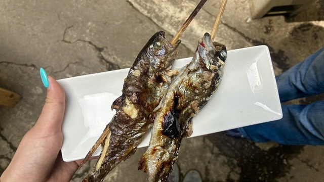 焼きたての魚