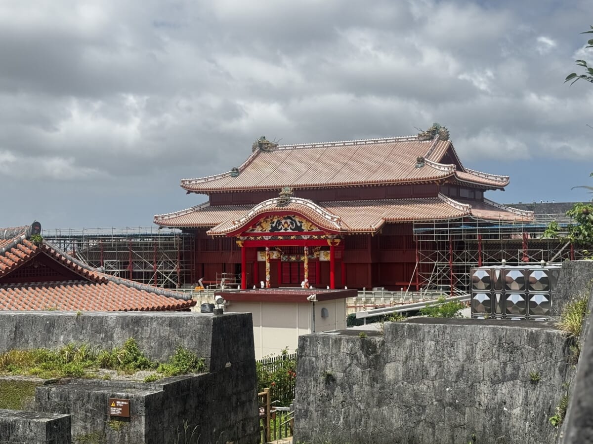 再建中の首里城