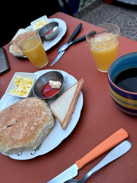 Backpackers Oruro B&Bの朝食