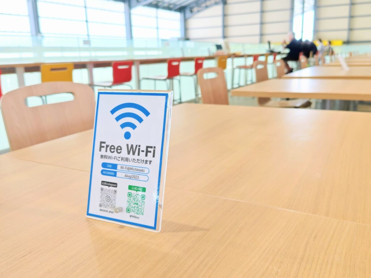 群馬県前橋市・「道の駅まえばし赤城」フードコート2階席
