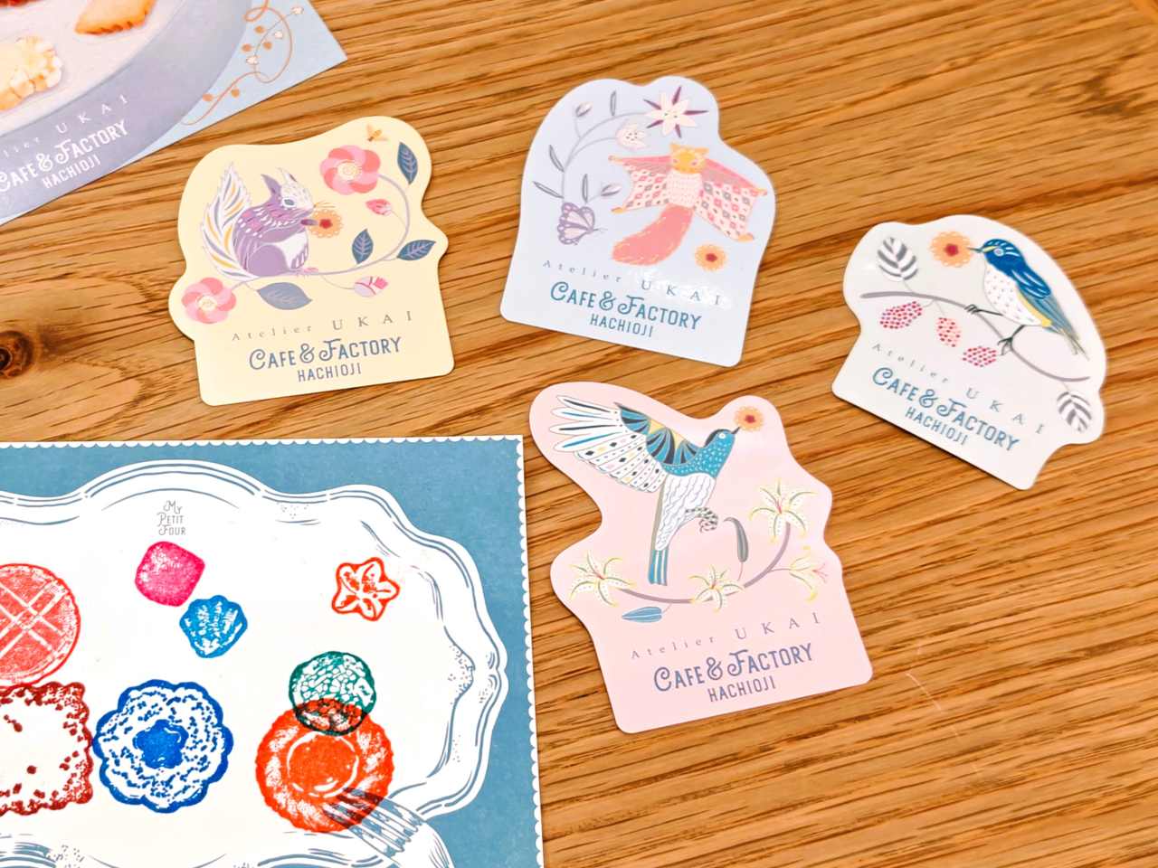 東京都八王子市・「アトリエうかい Cafe & Factory HACHIOJI」スタンプと交換できるシール