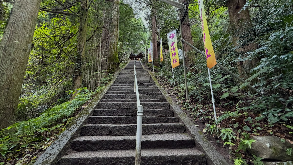 鳥取県日野町 金持神社 宝くじ当選祈願 金運 開運 階段