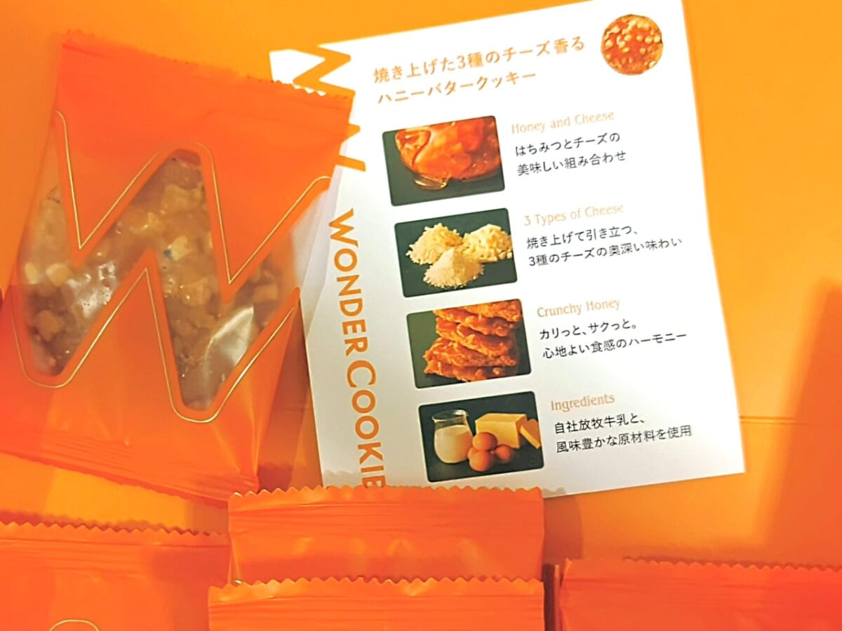 東京都千代田区・「WONDER JR東京駅店」ワンダークッキーのお菓子パンフレット